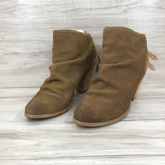Naughty Monkey Ankle Boots Womens 8 Sereena Brown Suede Booties - Picture 3 of 12